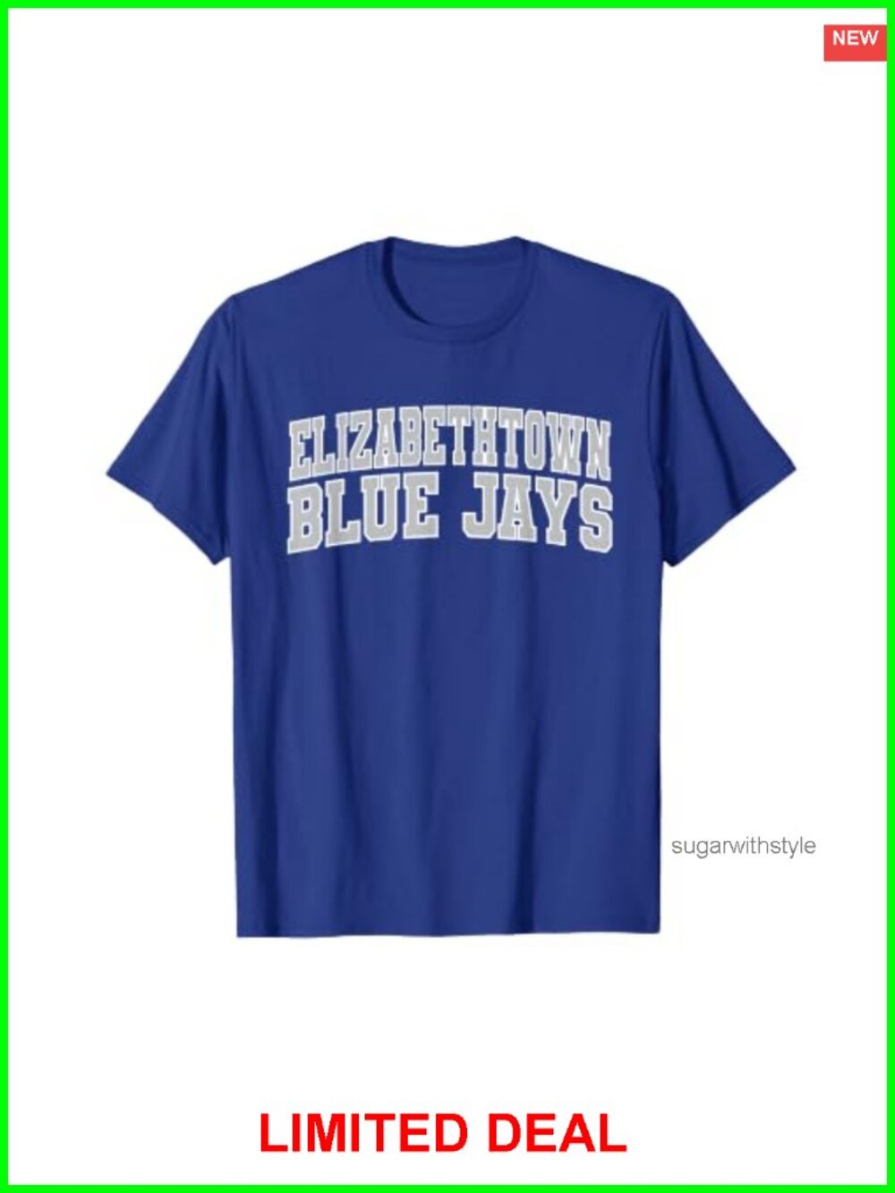 College Sports Fan T-Shirt Crew Neck Short Sleeve Tee